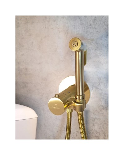 Гигиенический душ AltroBagno Beni aggiuntivi AltroBagnoBM060403OrSp с термостатом, золотой матовый