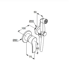 Гигиенический душ со смесителем Kludi Zenta SL 489990565 Хром