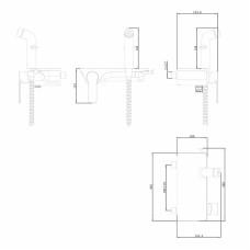 Гигиенический душ со смесителем Lemark Solo LM7168CW Хром
