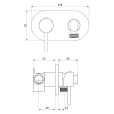 Гигиенический душ со смесителем Damixa RedBlu Option 214000000 Бронза