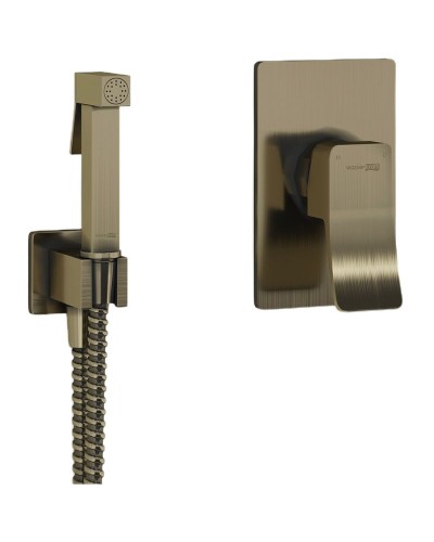 Гигиенический душ со смесителем WasserKRAFT Exter A01652 Бронза