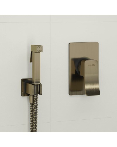 Гигиенический душ со смесителем WasserKRAFT Exter A01652 Бронза