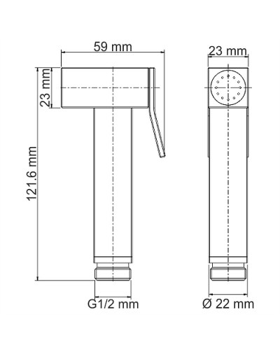 Гигиенический душ со смесителем WasserKRAFT Exter A01652 Бронза