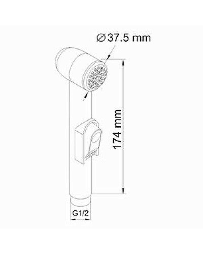 Гигиенический душ со смесителем WasserKRAFT Dill A06156 Хром
