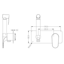 Гигиенический душ со смесителем Boheme Spectre 457-CR Хром