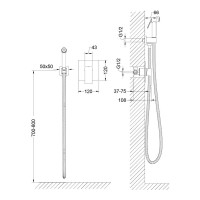 Гигиенический душ со смесителем Timo Selene 2089/17SM Золото матовое