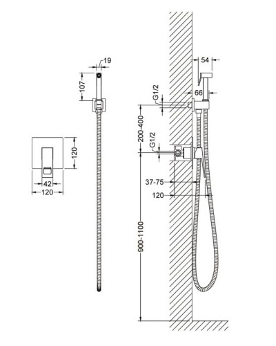 Гигиенический душ со смесителем Timo Briana 7189/00SM Хром