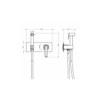 Гигиенический душ со смесителем Lemark Mista LM6419WG Белый Золото