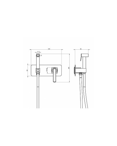 Гигиенический душ со смесителем Lemark Mista LM6419WG Белый Золото