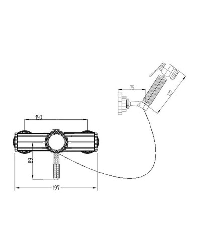Смеситель для душа Bronze de Luxe Windsor 10133 Бронза