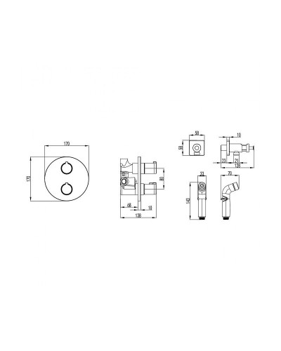 Гигиенический душ со смесителем Lemark Yeti LM7819C Хром