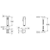 Гигиенический душ со смесителем Jacob Delafon E71253RU-CP Хром