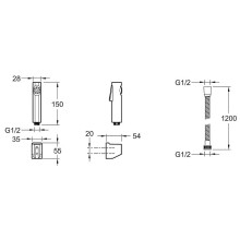 Гигиенический душ со смесителем Jacob Delafon E71253RU-CP Хром