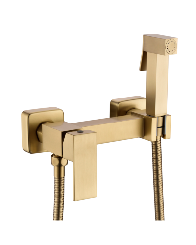 Смеситель с гигиеническим душем RIMERO RM700MG (Матовое золото)