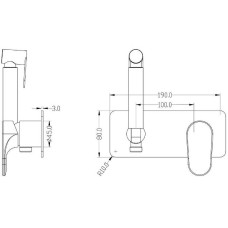 Гигиенический душ со смесителем Boheme Spectre 457-MW Белый матовый