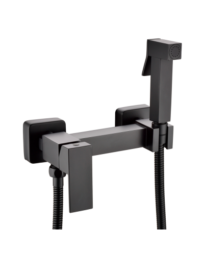 Смеситель с гигиеническим душем RIMERO RM700BL (Черный матовый)