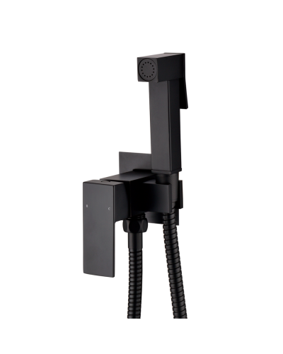 Смеситель встраиваемый с гигиеническим душем RIMERO RM020BL (Черный матовый)