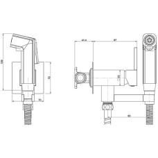 Гигиенический душ Paini Bella BLPZ442 Черный