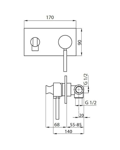 Гигиенический душ со смесителем Cezares APHRODITE-DIF-01-Bi Хром