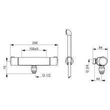 Термостат для душа с гигиенической лейкой Oras Nova 7484