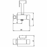 Гигиенический душ со смесителем Haiba HB5511 Хром