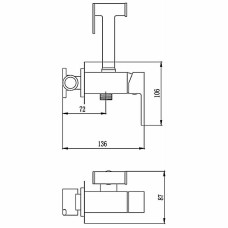 Гигиенический душ со смесителем Haiba HB5511 Хром
