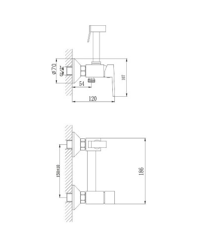 Гигиенический душ со смесителем Haiba HB5513 Хром