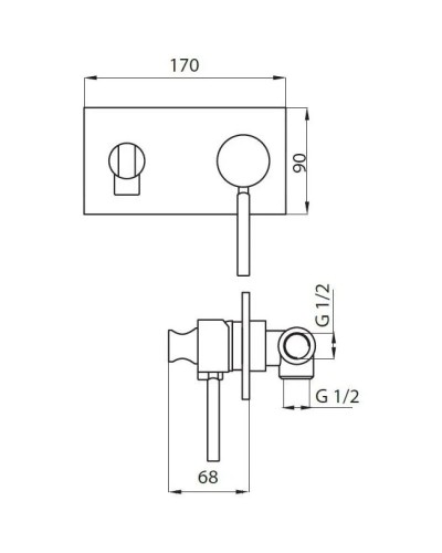 Гигиенический комплект Cezares APHRODITE-DIF-03/24-Bi