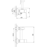 Гигиенический душ со смесителем Haiba HB5513-7 Черный матовый