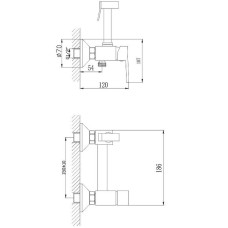 Гигиенический душ со смесителем Haiba HB5513-7 Черный матовый
