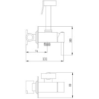 Гигиенический душ со смесителем Haiba HB5512-7 Черный матовый