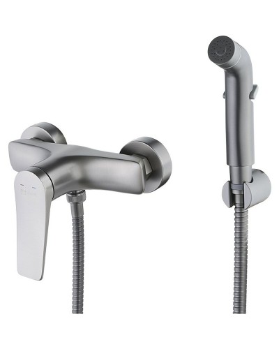 Гигиенический душ со смесителем Lemark Bronx LM3718GM Графит