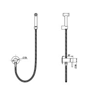 Гигиенический душ со смесителем Bronze de Luxe Scandi 14512B Чёрный матовый