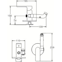 Гигиенический душ со смесителем Haiba HB55505 Хром