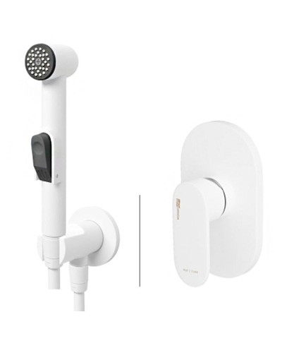 Гигиенический душ со смесителем WasserKRAFT А85056 Белый матовый