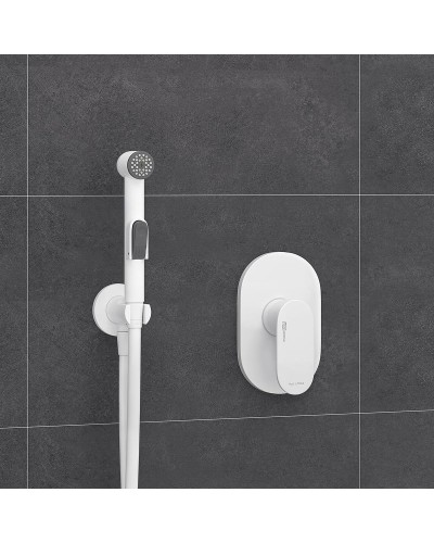 Гигиенический душ со смесителем WasserKRAFT А85056 Белый матовый
