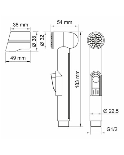 Гигиенический душ со смесителем WasserKRAFT А85056 Белый матовый