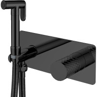 Гигиенический душ со смесителем Boheme Stick 127-BB Черный матовый