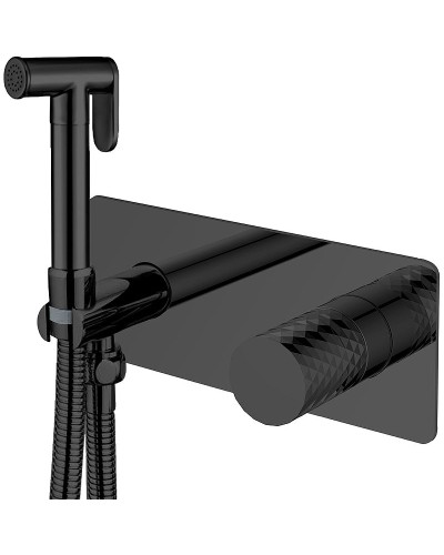 Гигиенический душ со смесителем Boheme Stick 127-BB Черный матовый