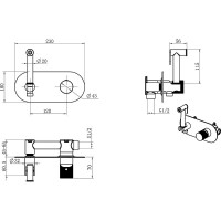 Гигиенический душ со смесителем Boheme Stick 127-BB Черный матовый