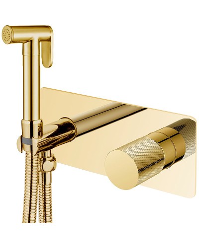 Гигиенический душ со смесителем Boheme Stick 127-GG.2 Золото