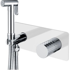 Гигиенический душ со смесителем Boheme Stick 127-WCR Белый Хром