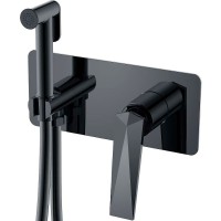 Гигиенический душ со смесителем Boheme Venturo 377-SGM Оружейная сталь глянцевая