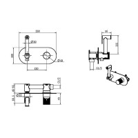 Гигиенический душ со смесителем Boheme Stick 127-BB.2 Черный матовый