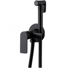 Гигиенический душ со смесителем Abber Weiss Insel AF8025B Черный матовый