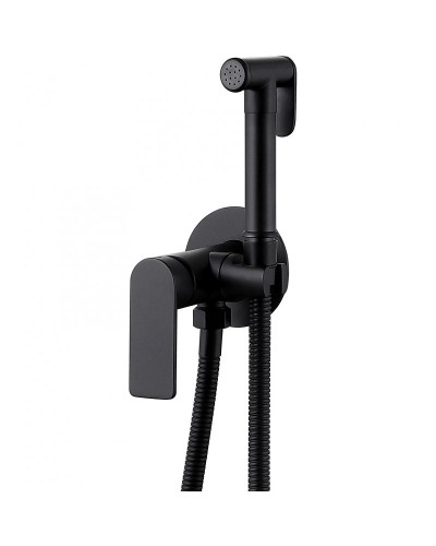 Гигиенический душ со смесителем Abber Weiss Insel AF8025B Черный матовый