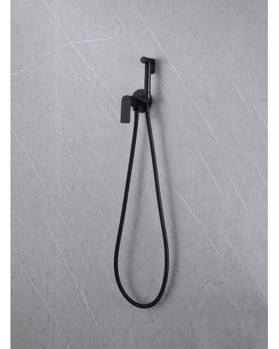 Гигиенический душ со смесителем Abber Weiss Insel AF8025B Черный матовый
