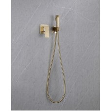 Гигиенический душ со смесителем Abber Daheim AF8225G Золото матовое