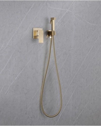 Гигиенический душ со смесителем Abber Daheim AF8225G Золото матовое
