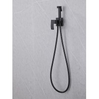 Гигиенический душ со смесителем Abber Wasserfall AF8625B Черный матовый